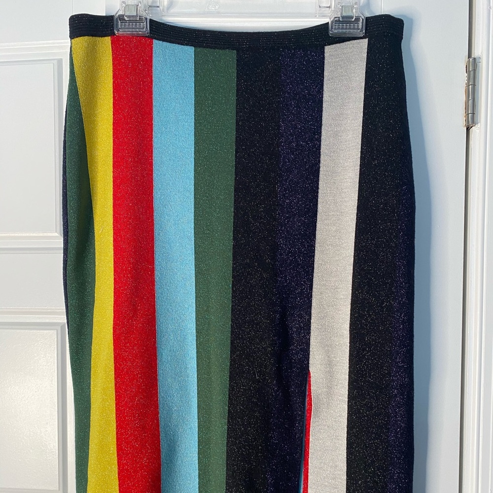 DVF Striped Midi Length Skirt